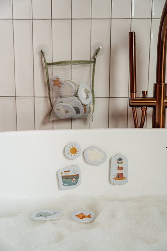 Little Dutch Badeschaumfiguren Badespielzeug Sailors Bay Hafenmotive