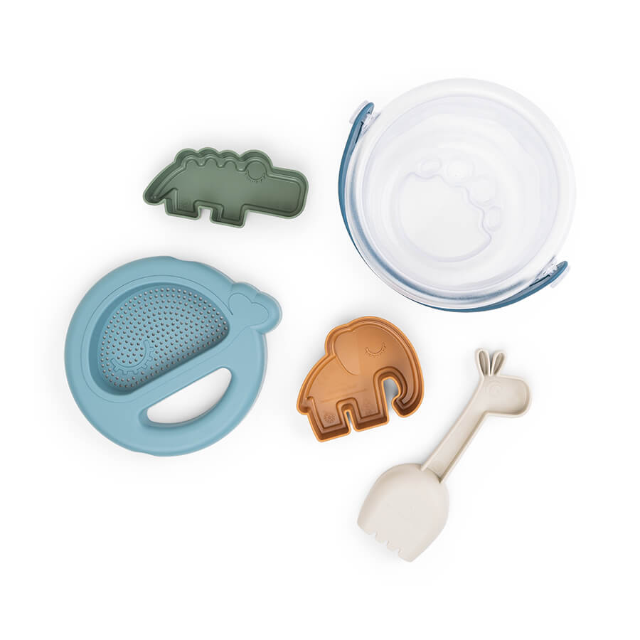 Done by Deer Sandspielzeug-Set 5 teilig blau