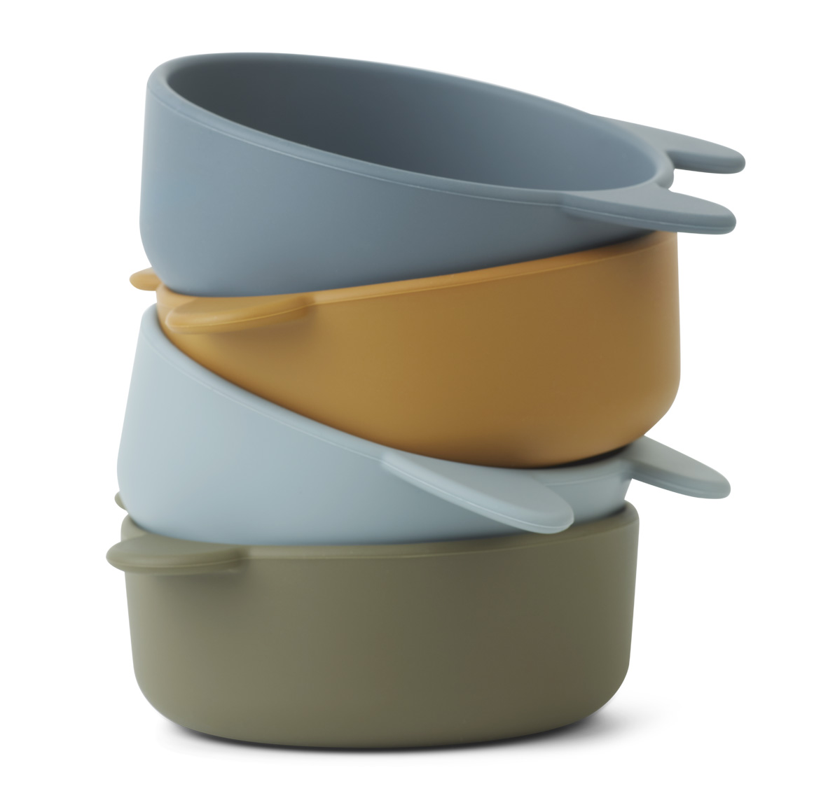 Liewood Iggy Silikon Schüssel Set Caramel Blue Mix 4 Stück