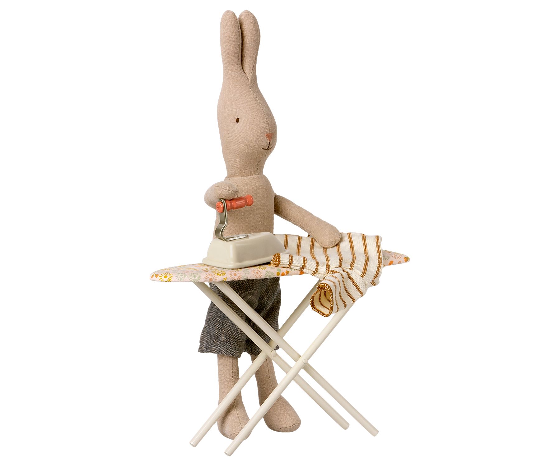 Maileg Bügelbrett und Bügeleisen für das Puppen-Haus Blumenmotiv