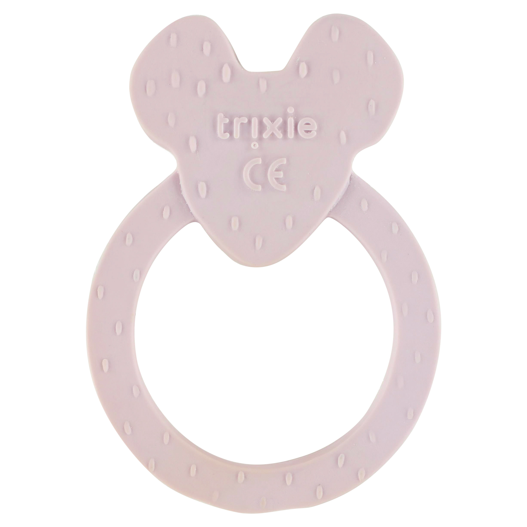 Trixie Baby Beißring aus Naturkautschuk Mrs Mouse Maus lila