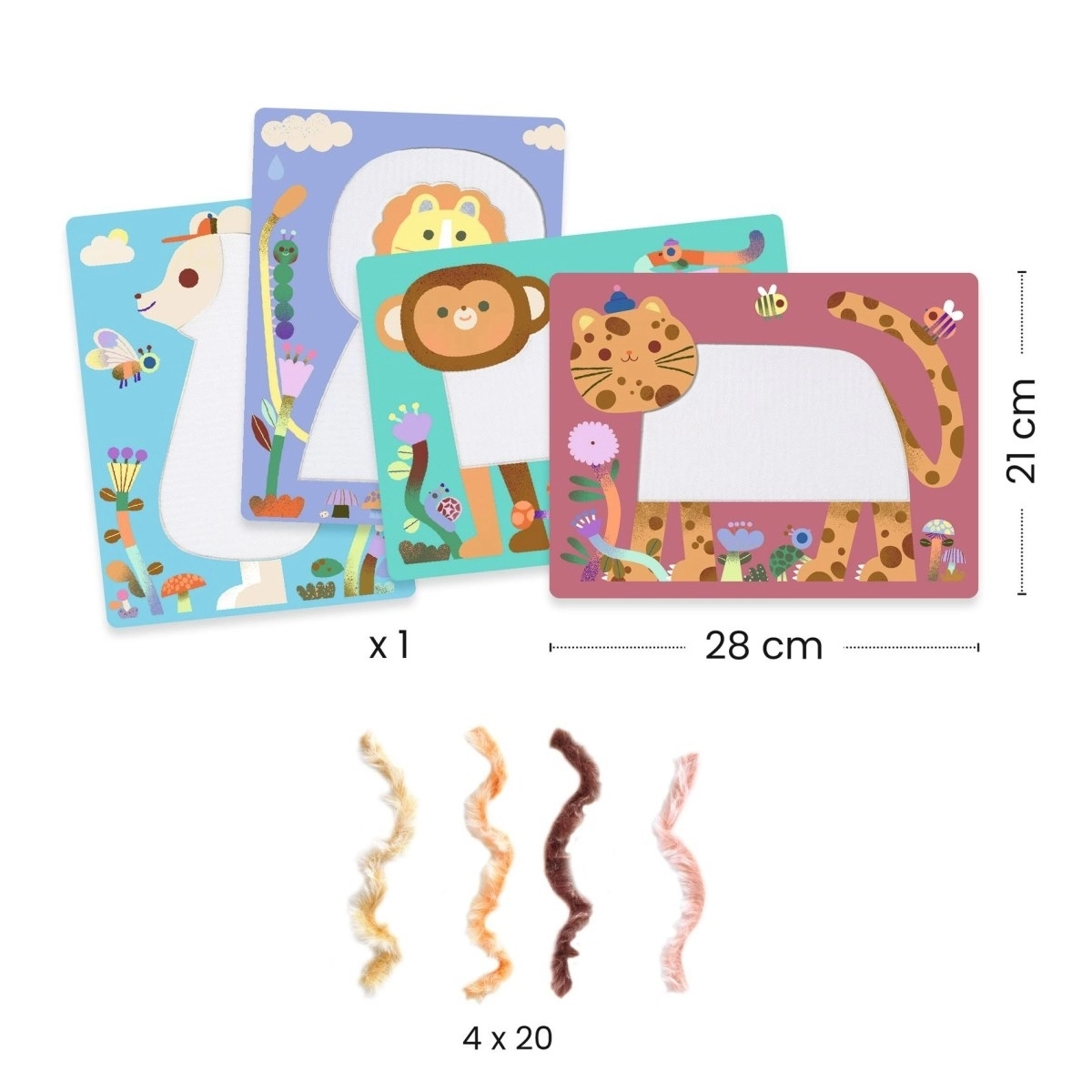 Djeco Bastelpackung Flauschige Freunde 3-6 Jahre