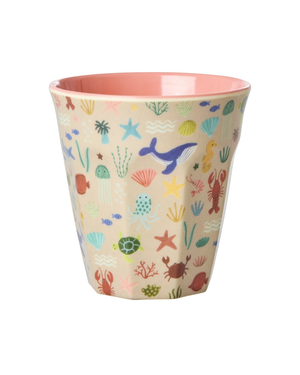 Rice Trinkbecher Melaminbecher Coral Ocean Print Medium