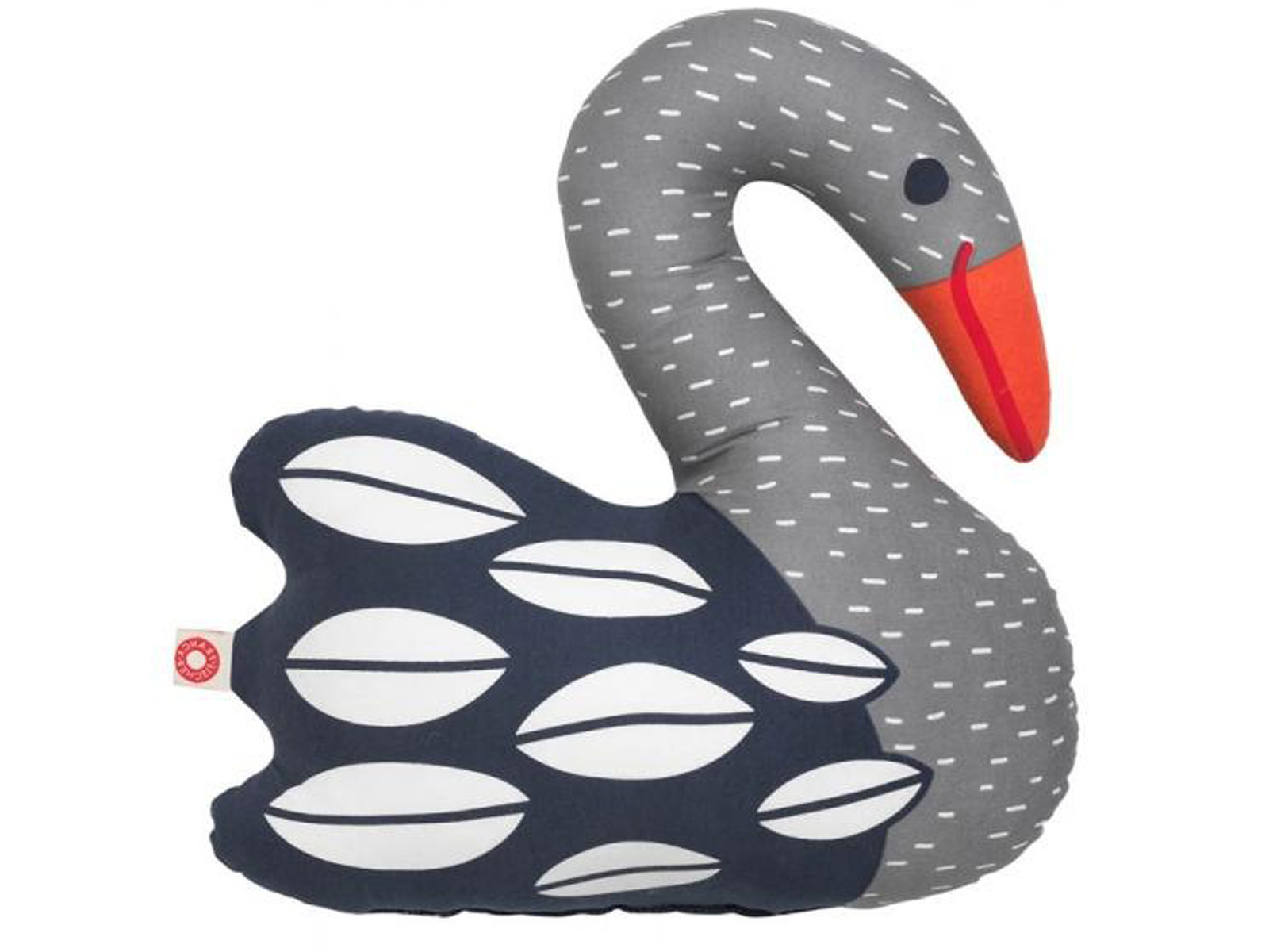 Franck & Fischer Kinder-Kissen Schwan Ellen dunkelgrau