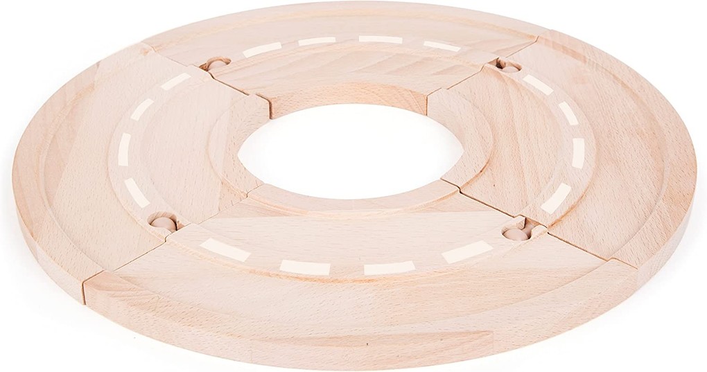 Small Foot Straßen Set 2 spurige Kurve aus Holz, 4 Stück