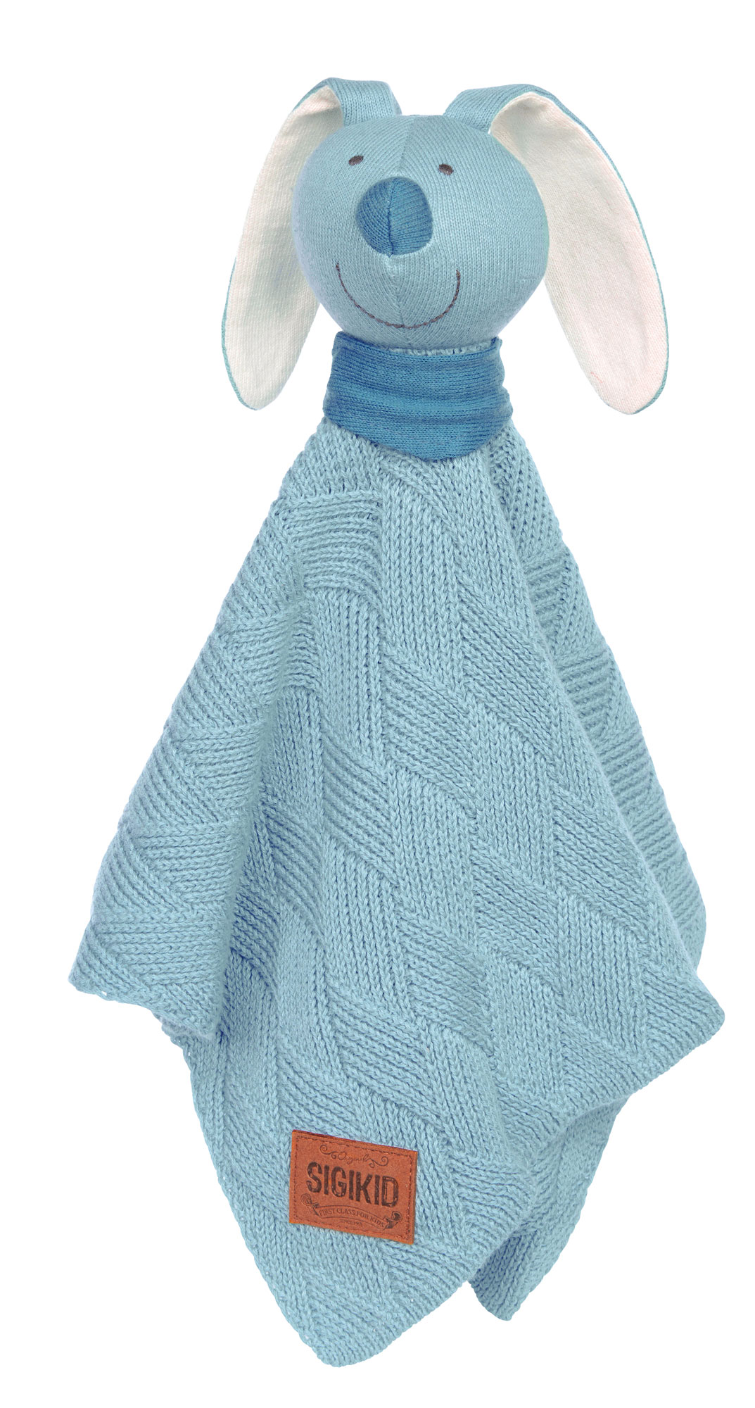 Sigikid Strick Schnuffeltuch Hase blau