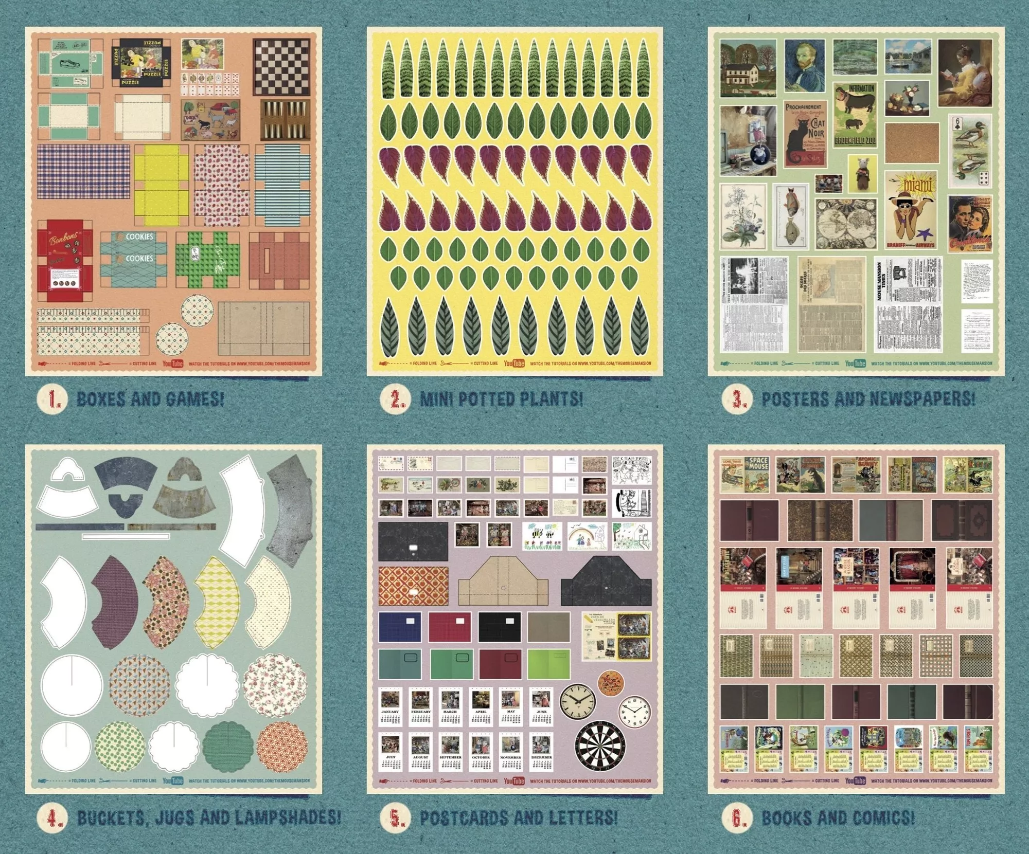 The Mouse Mansion DIY Puppenhaus Stanzteile für Kinder  Wohn und Schlafzimmer