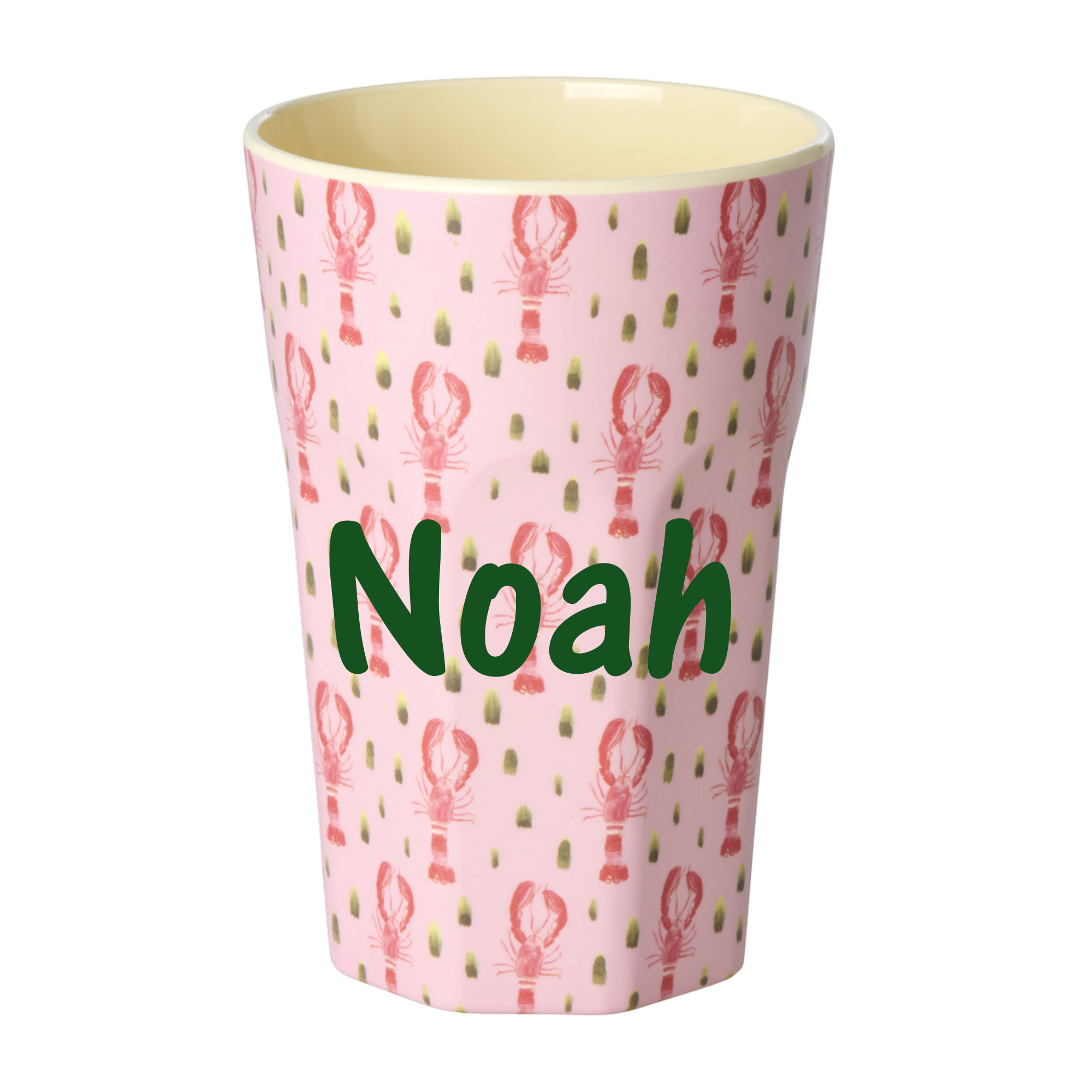 Elfenstall Rice Becher mit Wunsch-Namen personalisiert Hummer Large
