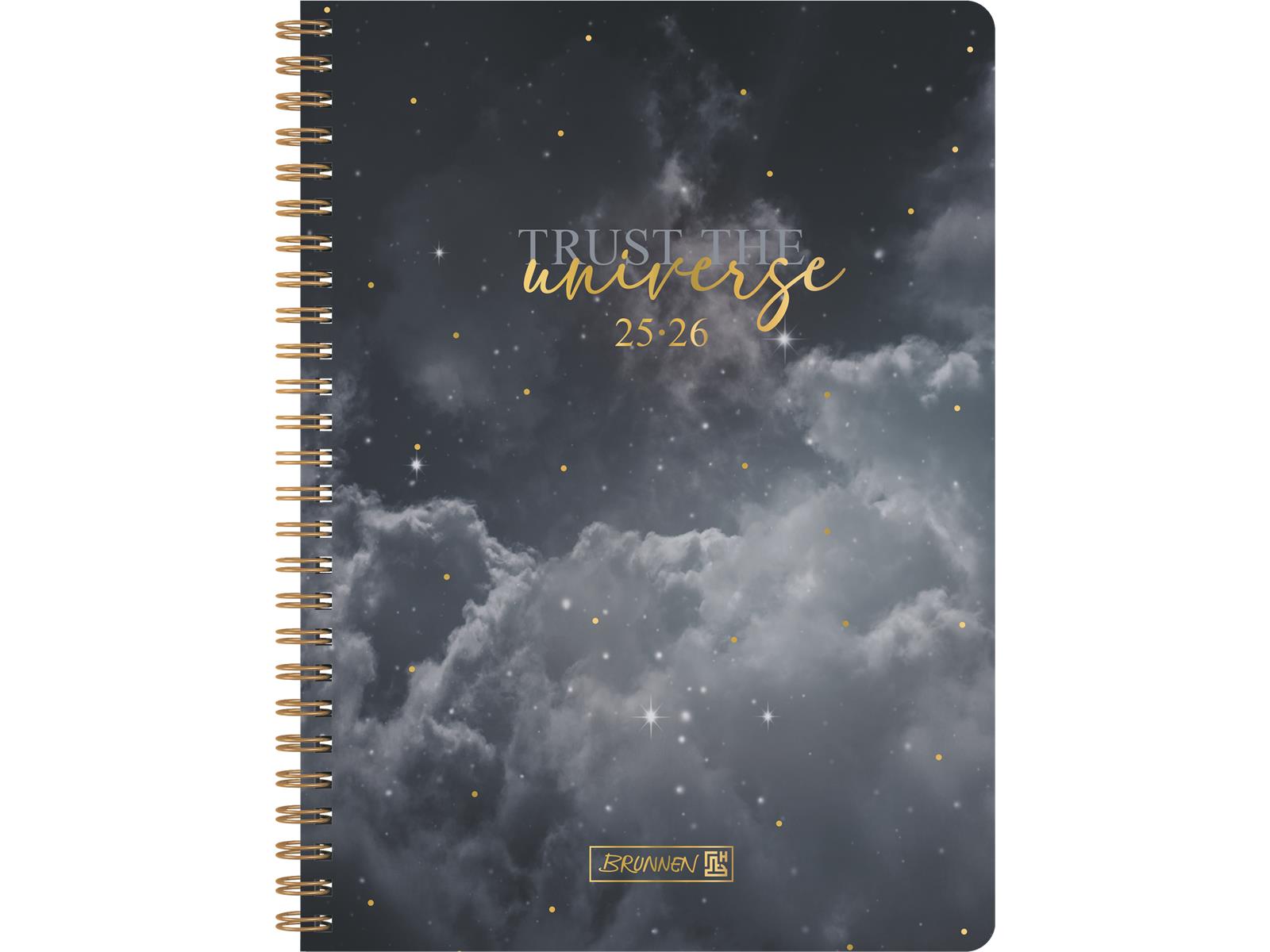 Brunnen Schülerkalender 2025 / 2026 Clouds A5 Kunststoff