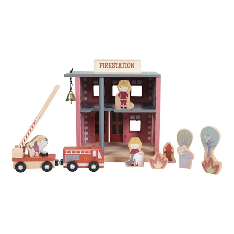 Little Dutch Holzeisenbahn Erweiterung - Feuerwehrhaus