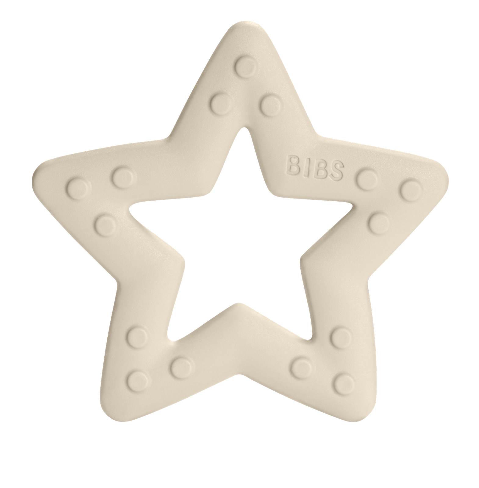 BIBS Baby Beißring - Baby Star ivory creme