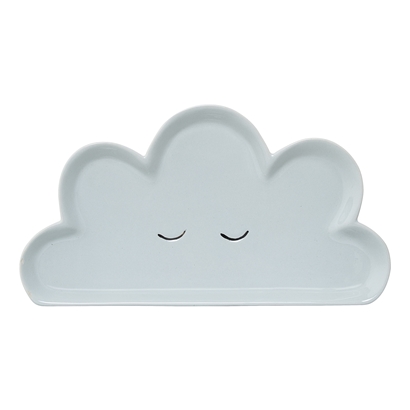 Bloomingville Smilla Teller für Kinder schlafende Wolke blau