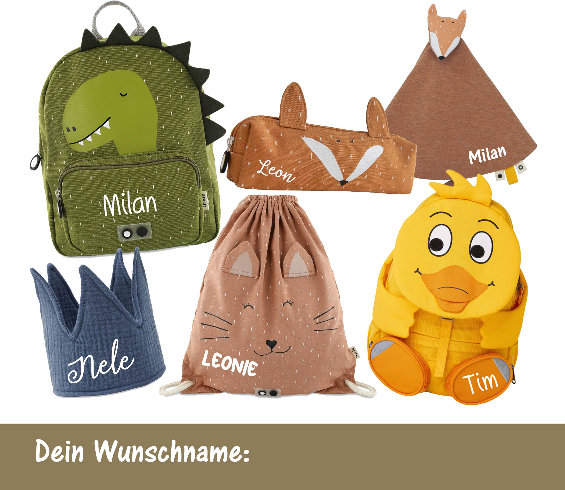 Personalisierung Wunschname für Rucksäcke, Mäppchen & Co Personalisierung Wunschname für Rucksäcke, Mäppchen & Co