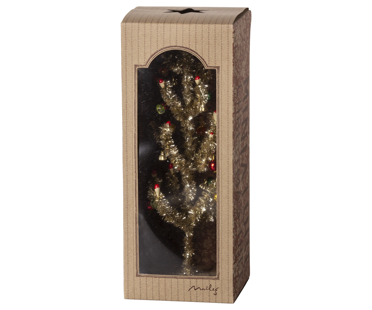 Maileg Miniatur Weihnachtsbaum geschmückt Gold