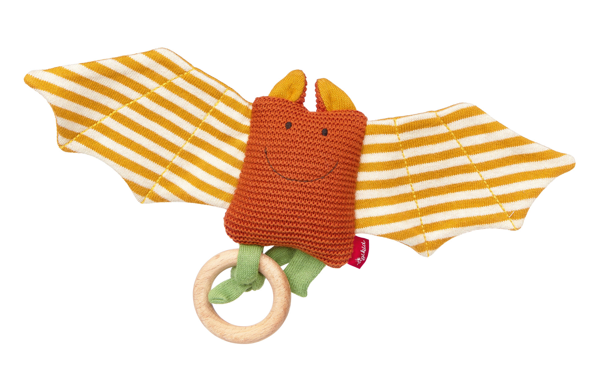 Sigikid Baby Strick Greifling Kuscheltier Fledermaus