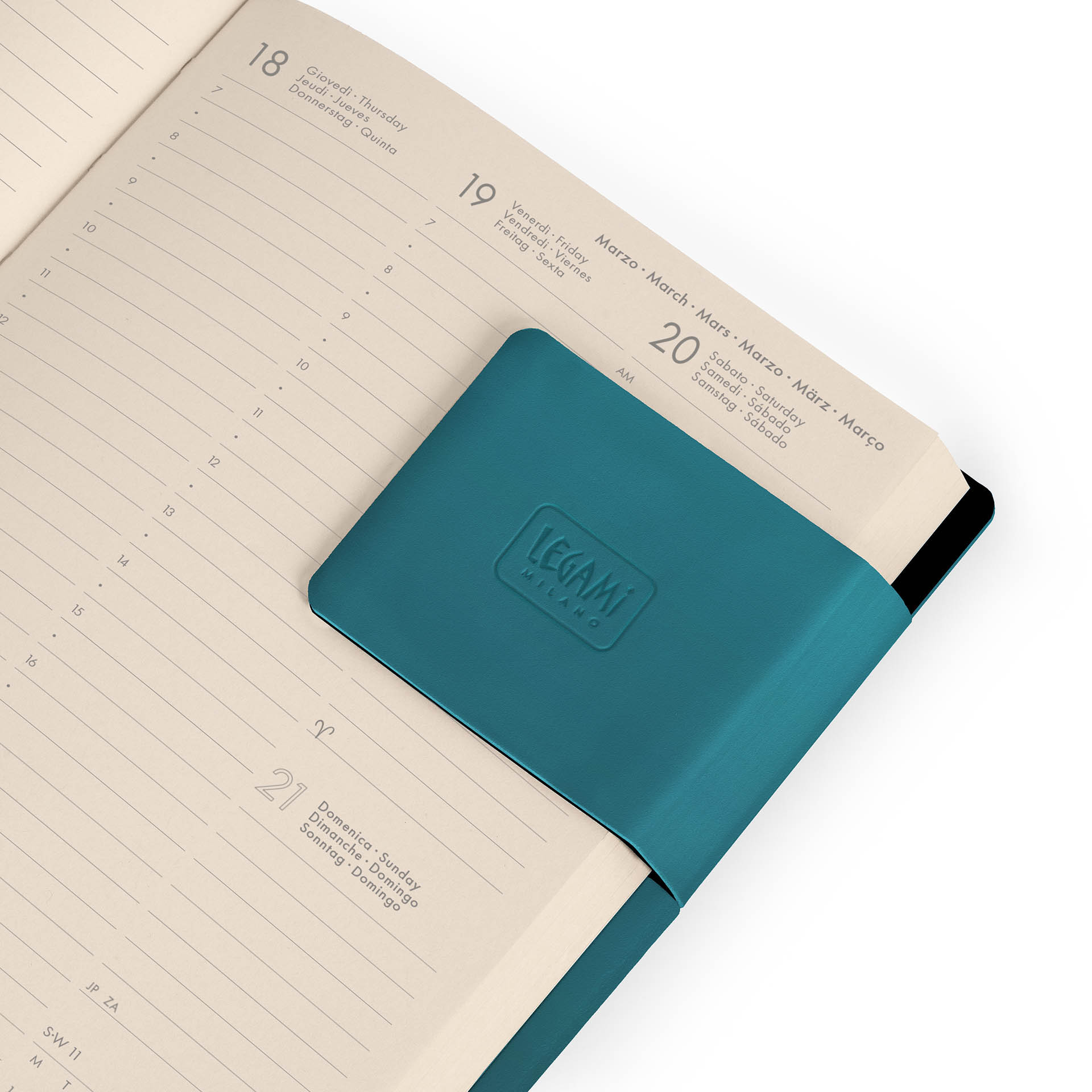 Legami Kalender Terminplaner für 12 Monate Wochenübersicht Small 2027 Deep Teal