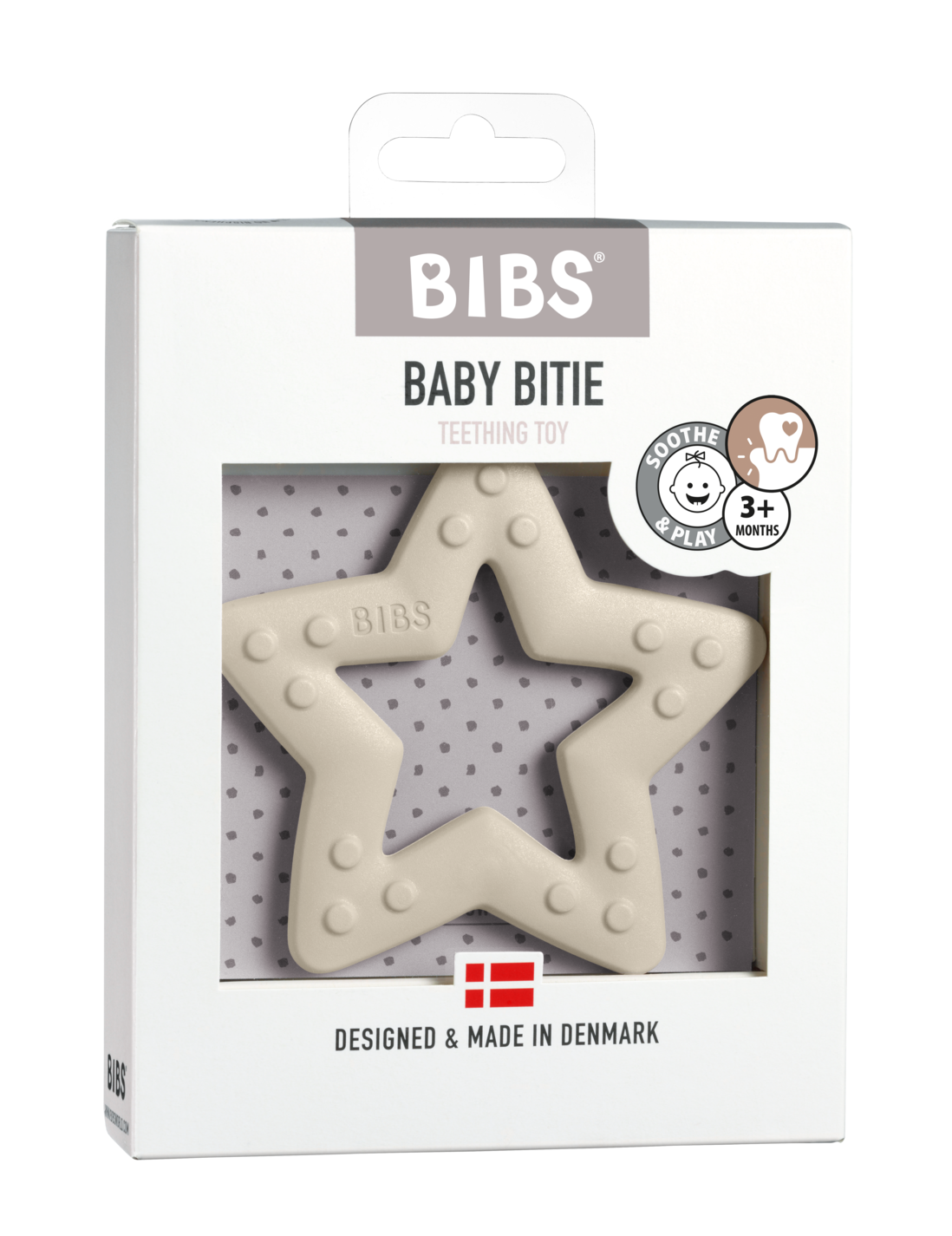 BIBS Baby Beißring - Baby Star ivory creme