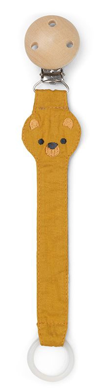 Franck & Fischer Schnullerkette Schnullerband Teddy Gelb
