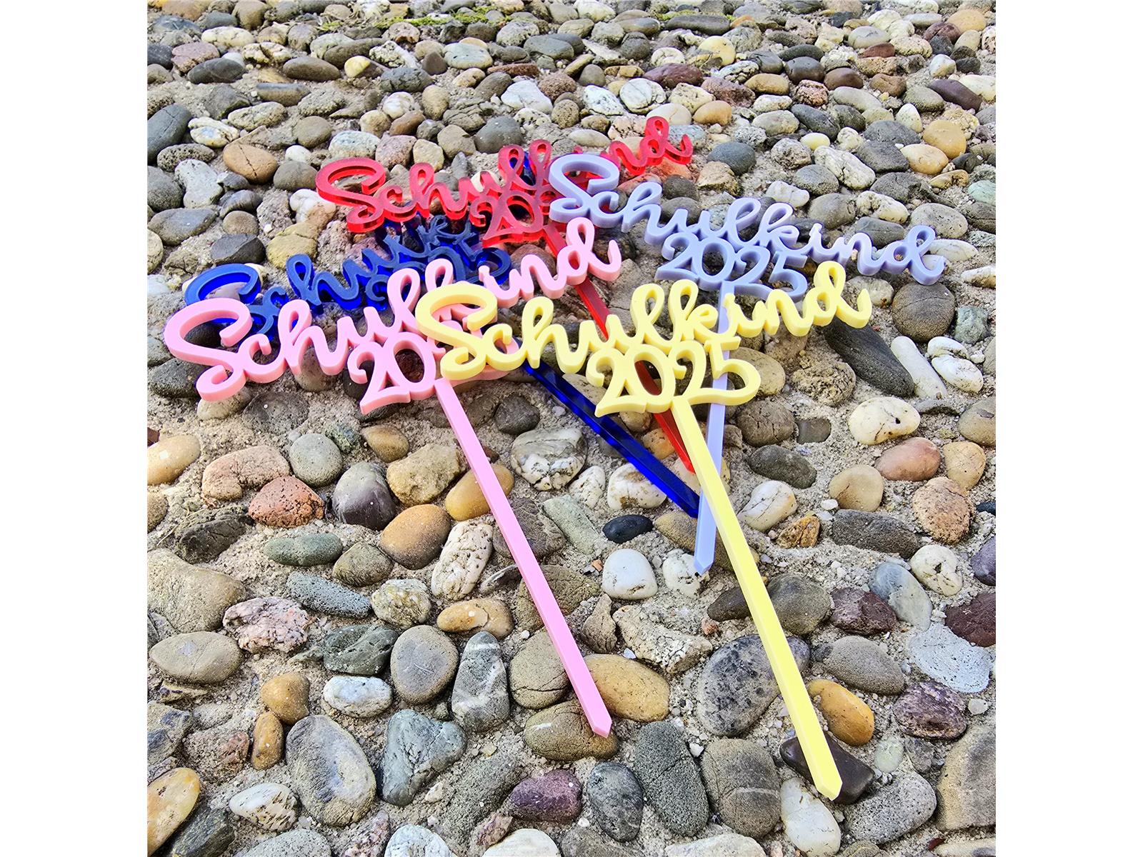 Kuchentopper für den Schulanfang aus Acryl Schulkind 2025