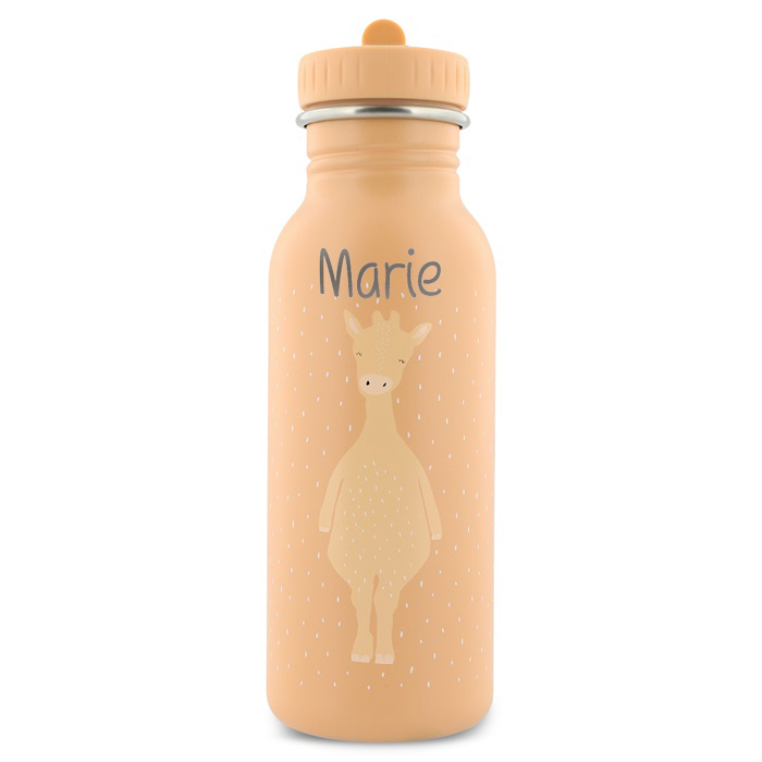Trixie Trinkflasche aus Edelstahl Mrs Giraffe Apricot 500ml personalisiert
