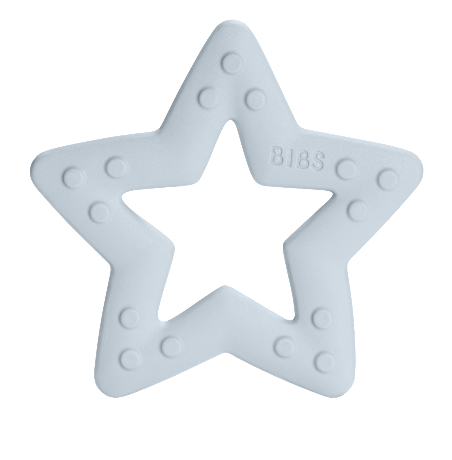 BIBS Baby Beißring - Baby Blue Star blau