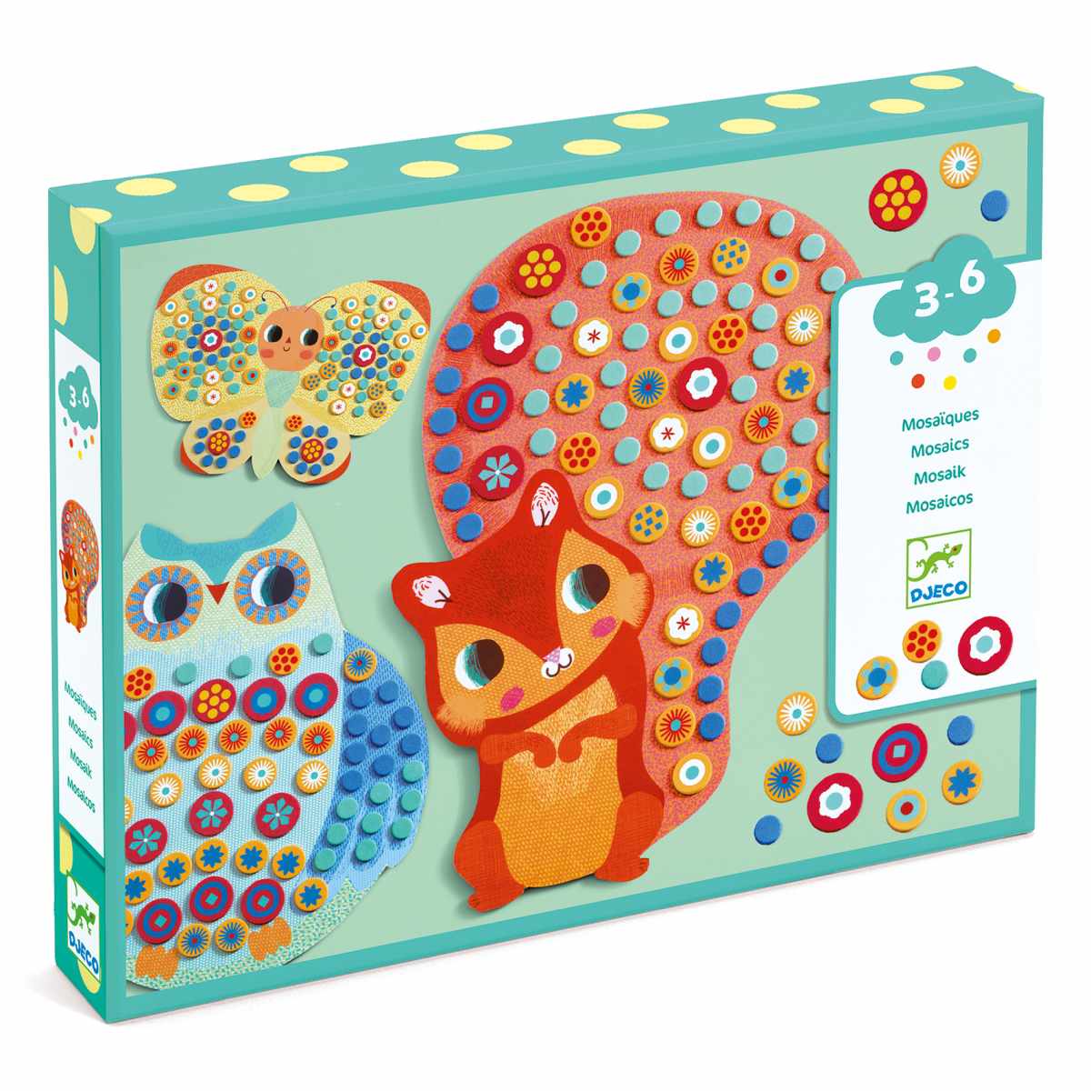Djeco Mosaik Milfiori Waldtiere für Kinder 3-6 Jahren Djeco Mosaik Milfiori Waldtiere für Kinder 3-6 Jahren