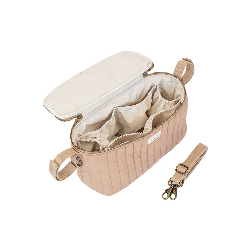 3 Sprouts Kinderwagentasche Kinderwagenorganizer gesteppt Clay