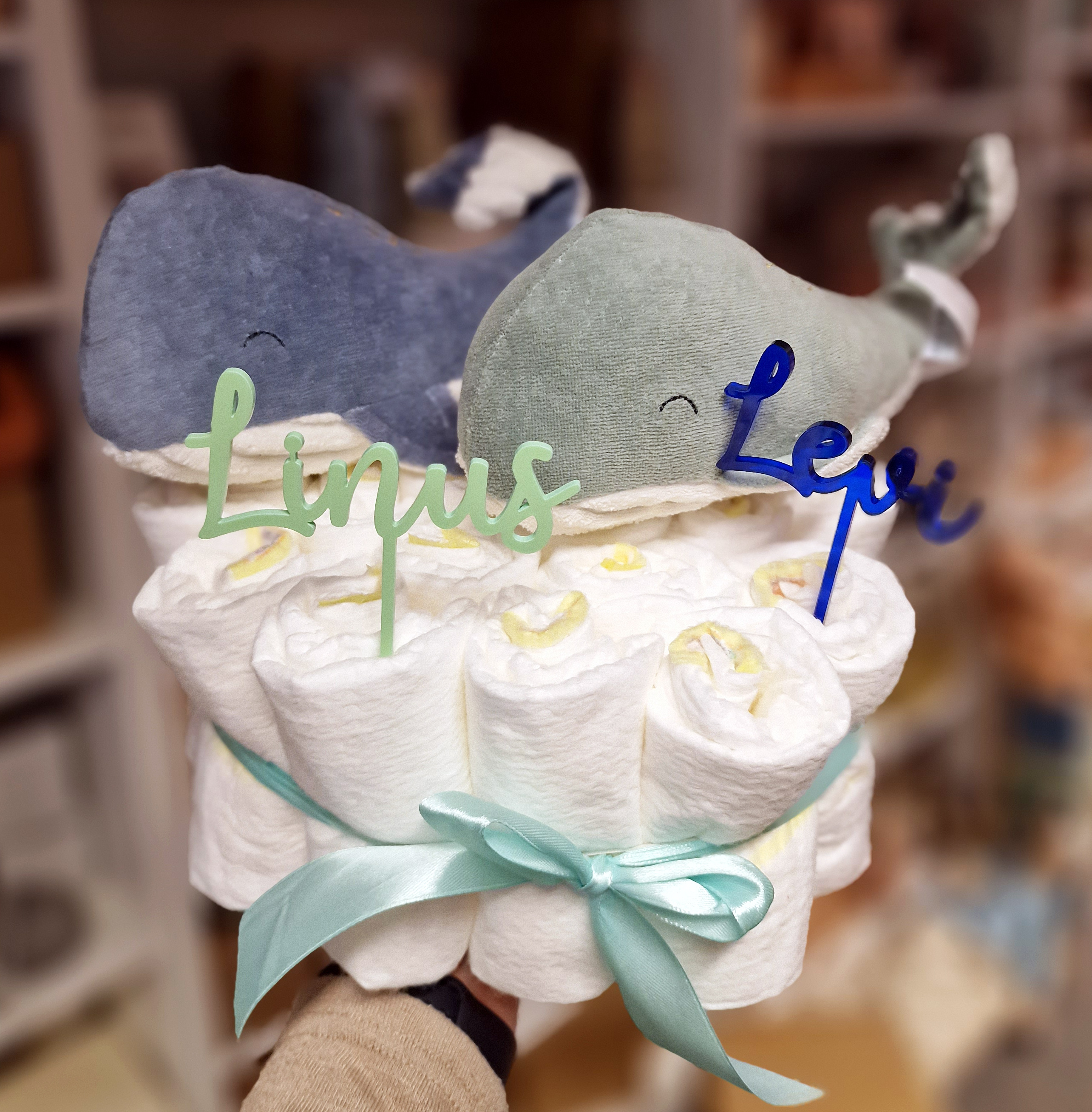 Elfenstall Windeltorte Pamperstorte Zwillingstorte Wal Elfenstall Windeltorte Pamperstorte Zwillingstorte Wal
