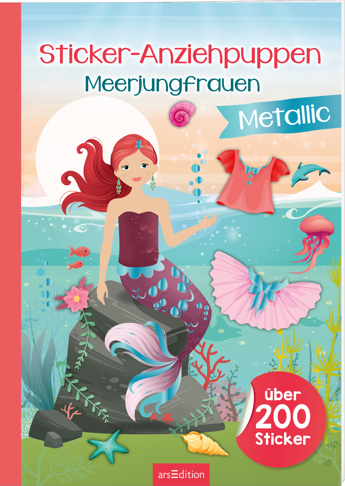 Sticker-Anziehpuppen Metallic Meerjungfrauen Stickerheft 200+ Sticker