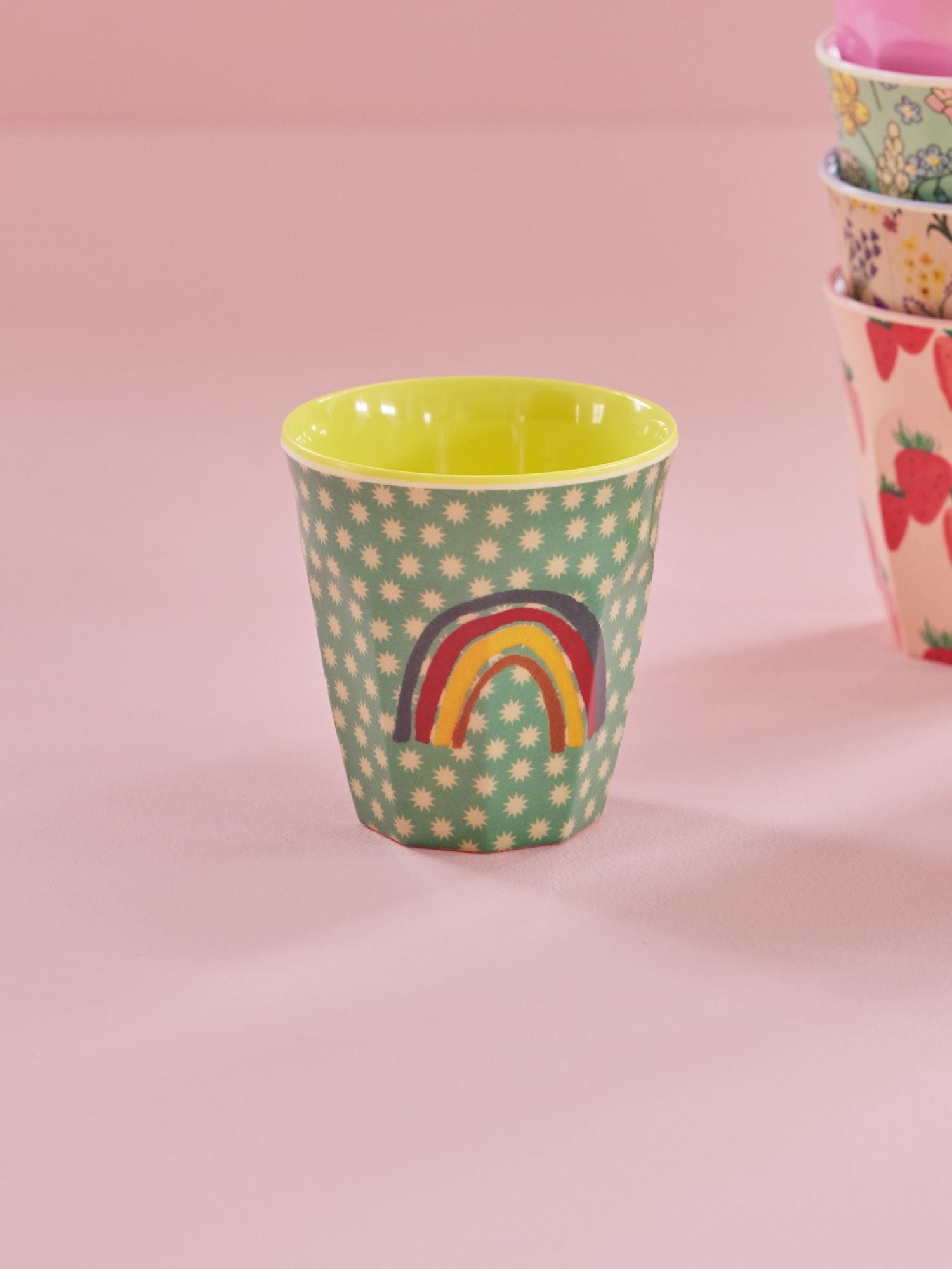 Rice Becher Melaminbecher aus 100% Melamin Regenbogen print medium