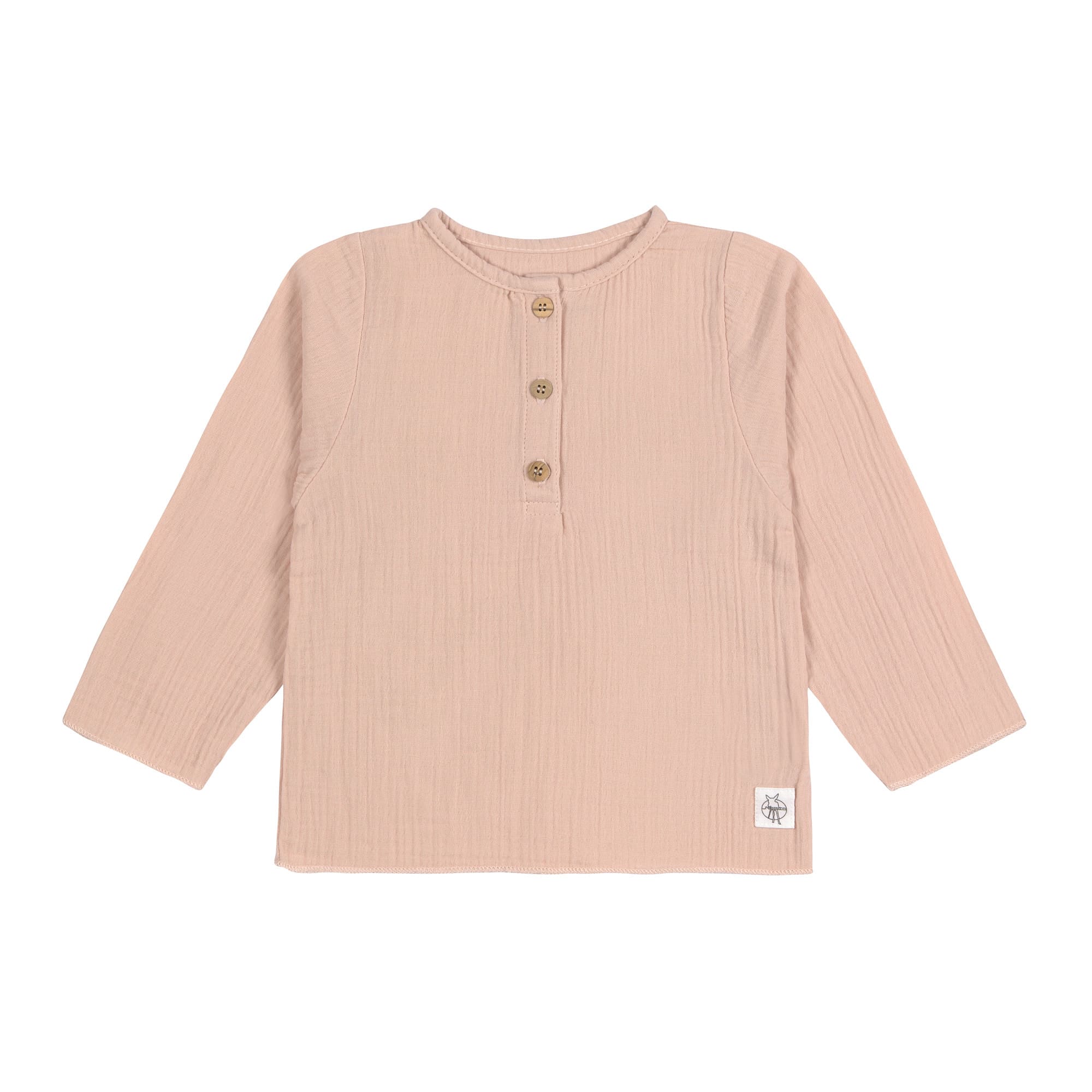 Lässig Langarmshirt Babyshirt GOTS Powder Pink Größe 98/104