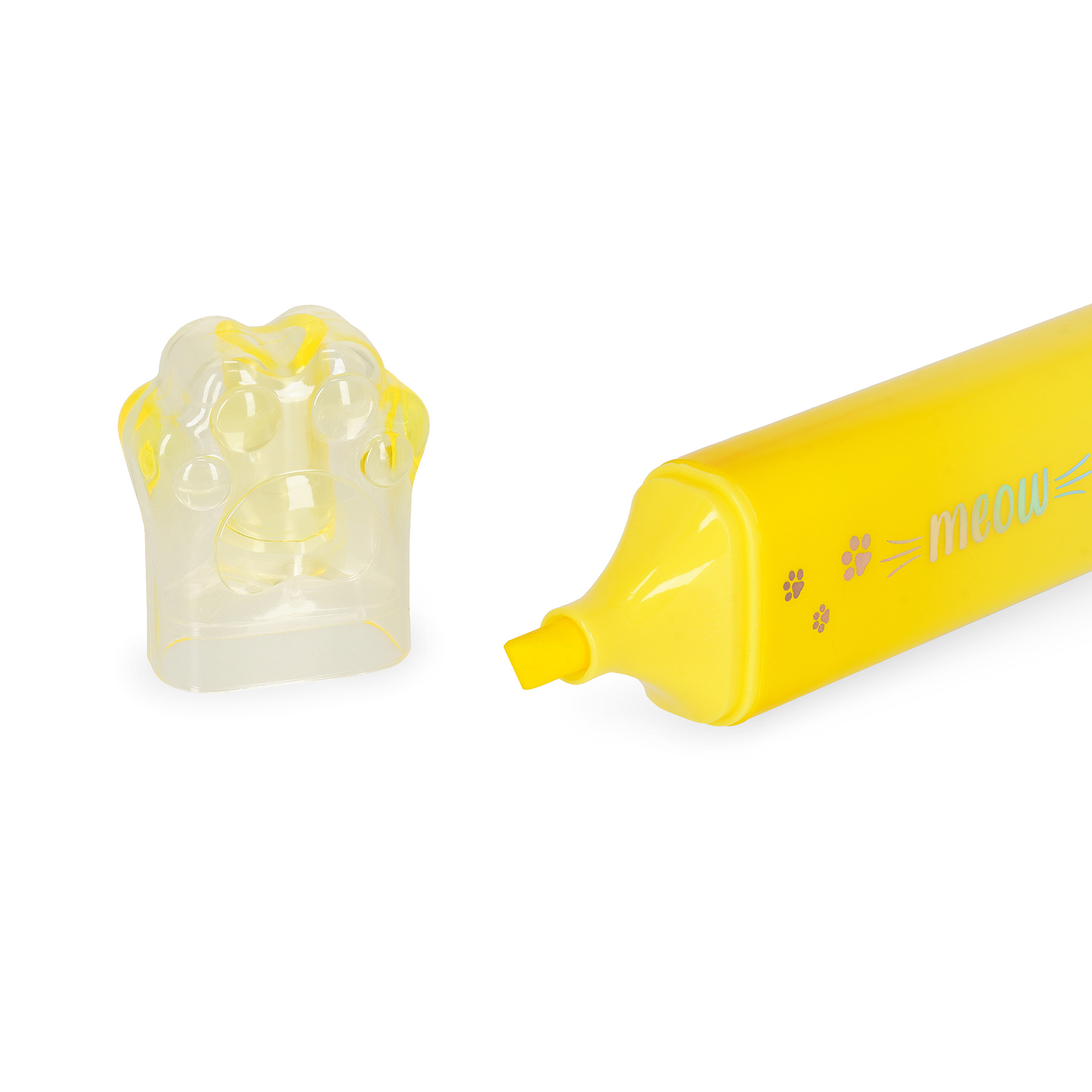 Legami Highlighter Textmarker Kitty Paw Katze Pfote gelb