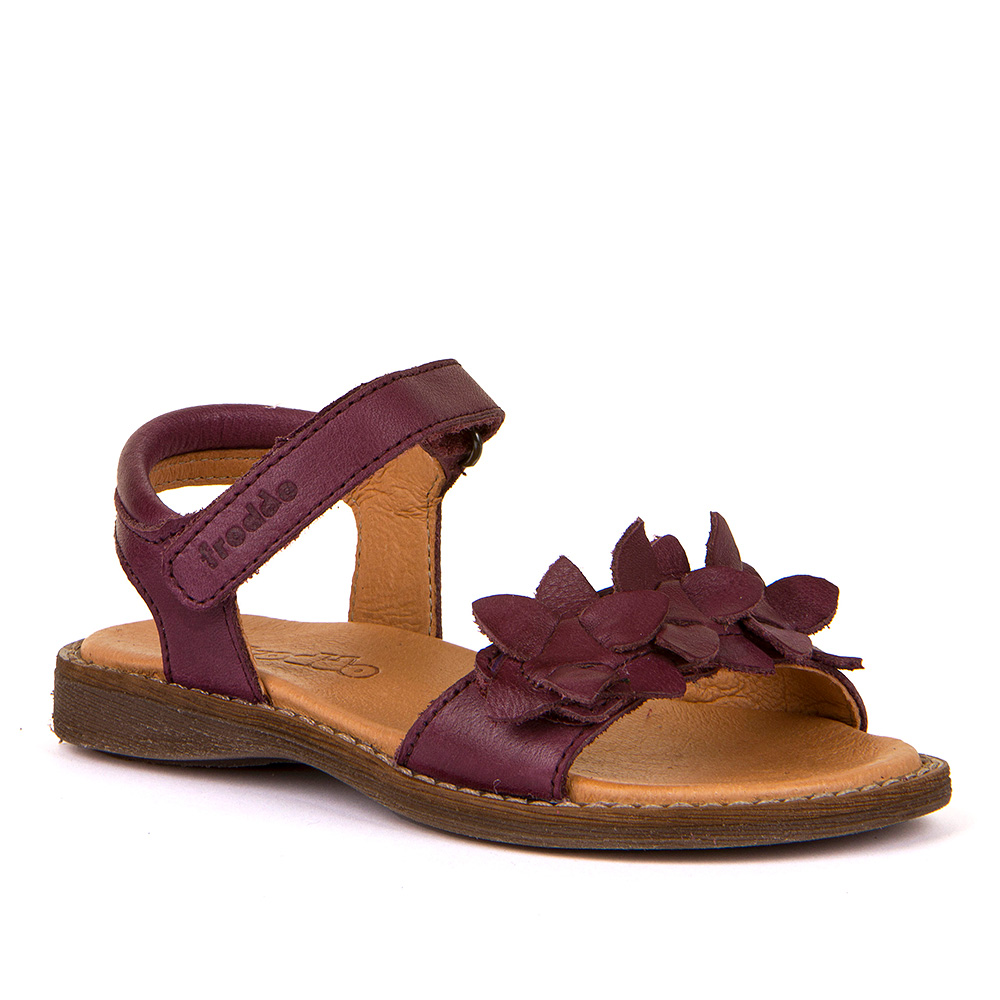 Froddo Schuhe Sandalen Kindersandalen aus Leder Blume Bordeaux Lore Flowers 29