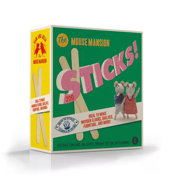 The Mouse Mansion DIY Puppenhaus Sticks 200 Stück