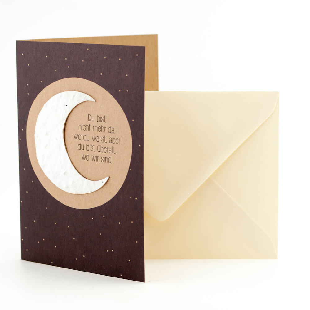 Die Stadtgärtner Du bist nicht mehr da - Halbmond - Trauerkarte