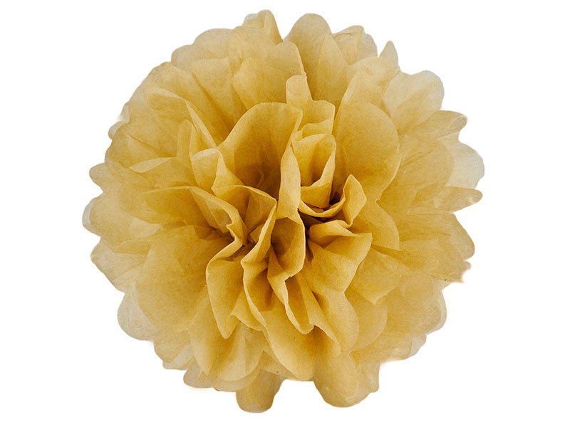 Elfenstall Seidenpapier PomPom in hellbraun 15 cm
