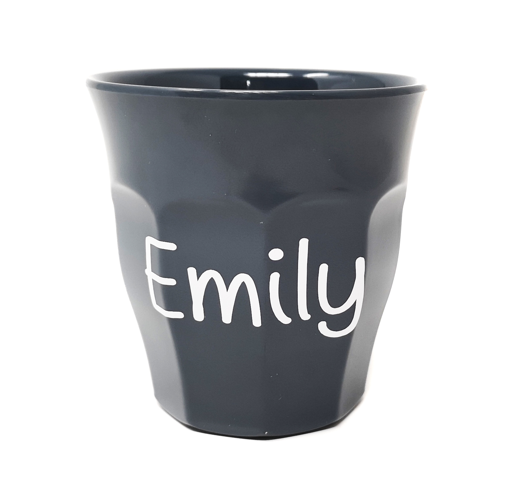 Elfenstall Rice Becher mit Wunsch-Namen personalisiert Medium Anthrazit Dunkelgrau