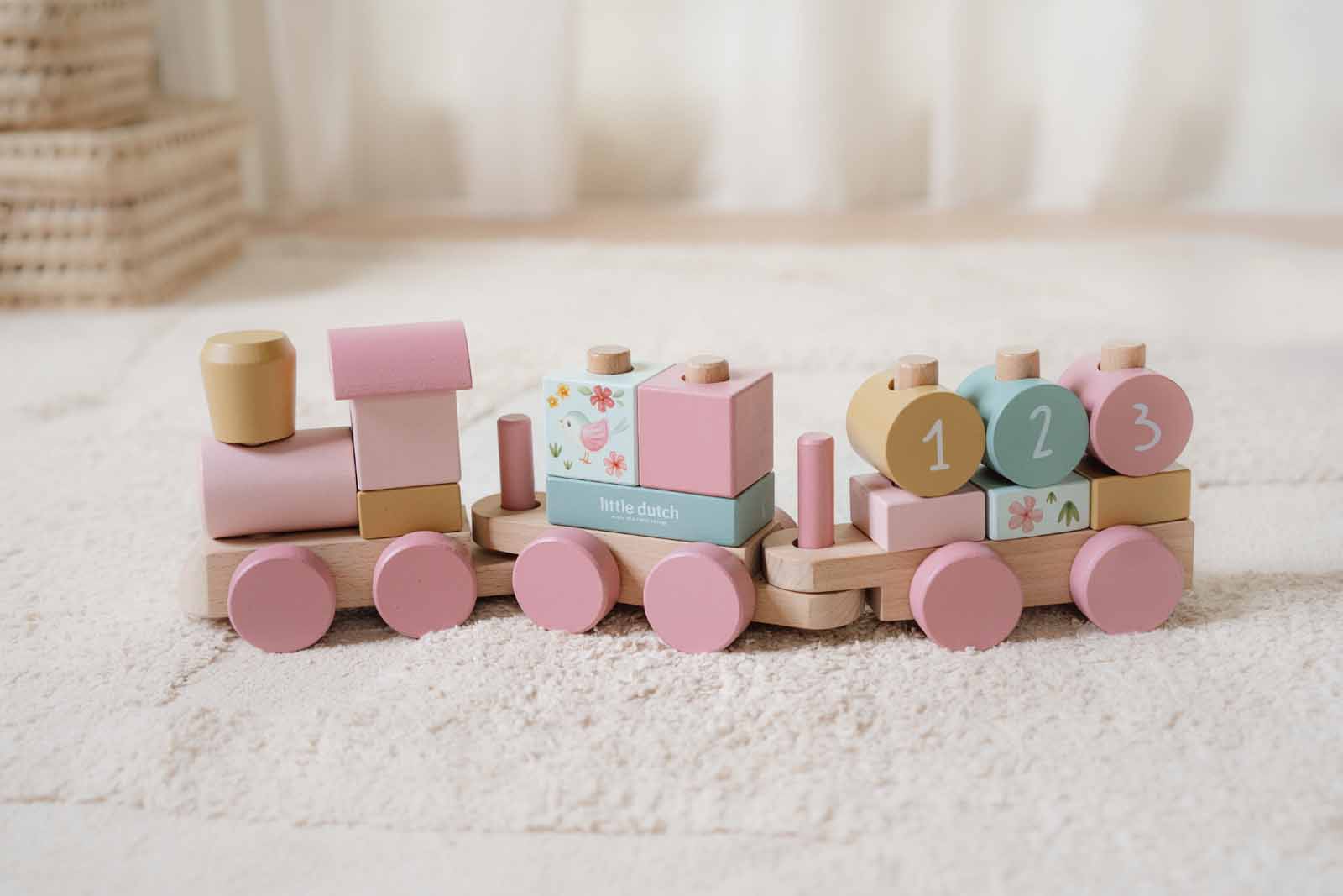 Little Dutch Steckzug Eisenbahn Stapelzug Holz-Zug Fairy Garden