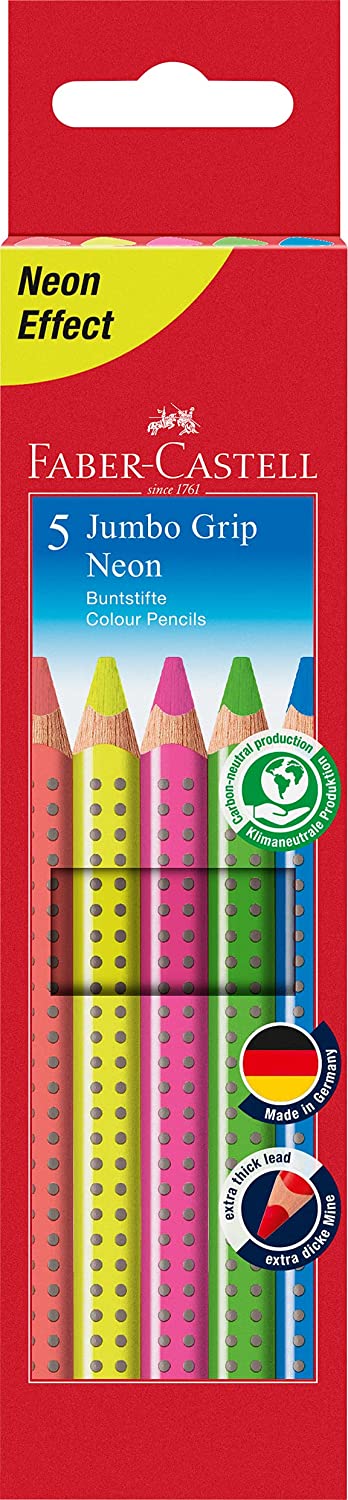 Faber Castell Farbstift Buntstift Grip Jumbo Neon