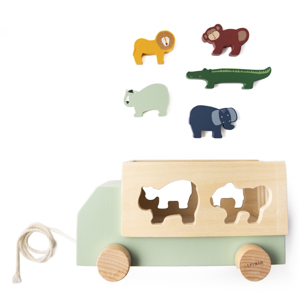 Trixie Baby Holz-LKW Hinterherzieh-Auto mit Steckbox Tiere Trixie Baby Holz-LKW Hinterherzieh-Auto mit Steckbox Tiere