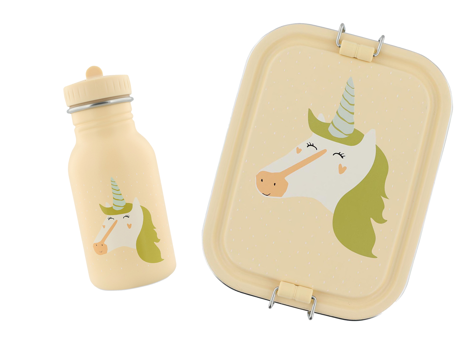 Trixie Baby Brotdose Trinkflasche Set Edelstahl Unicorn Einhorn Small