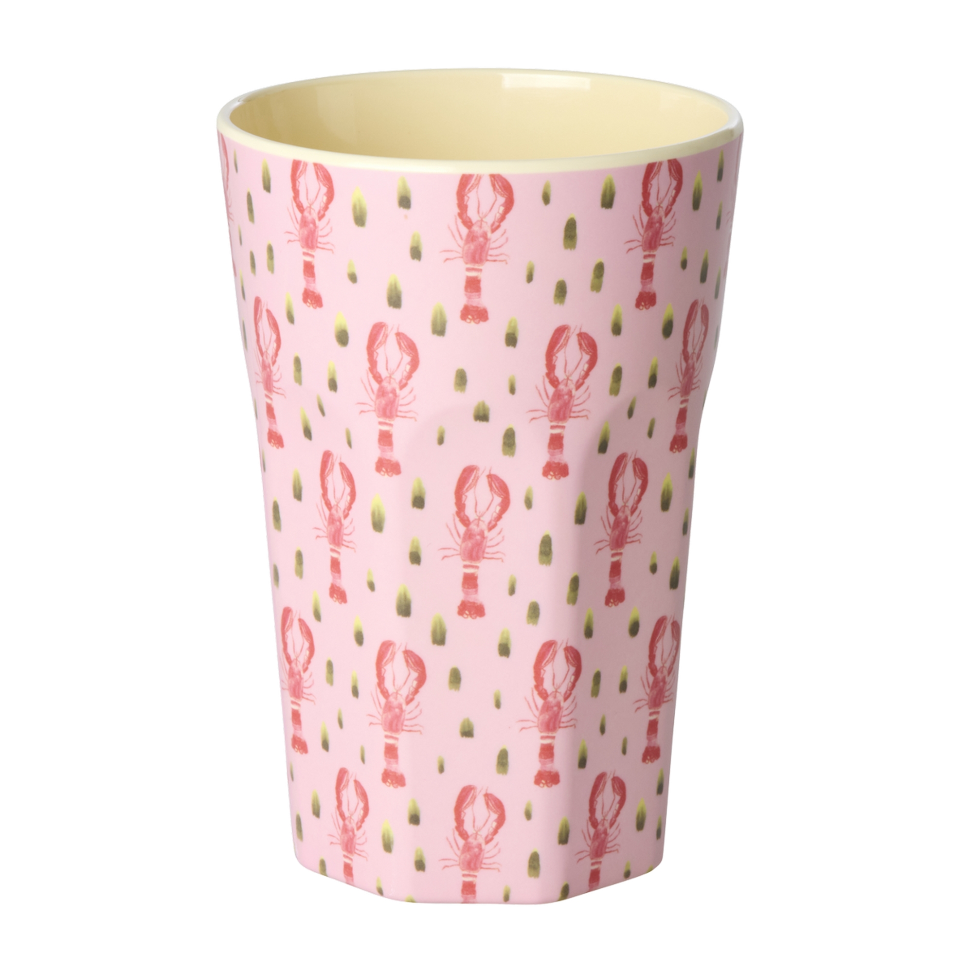 Rice Becher Trinkbecher Melamin Pink Lobster Hummer Print large tall