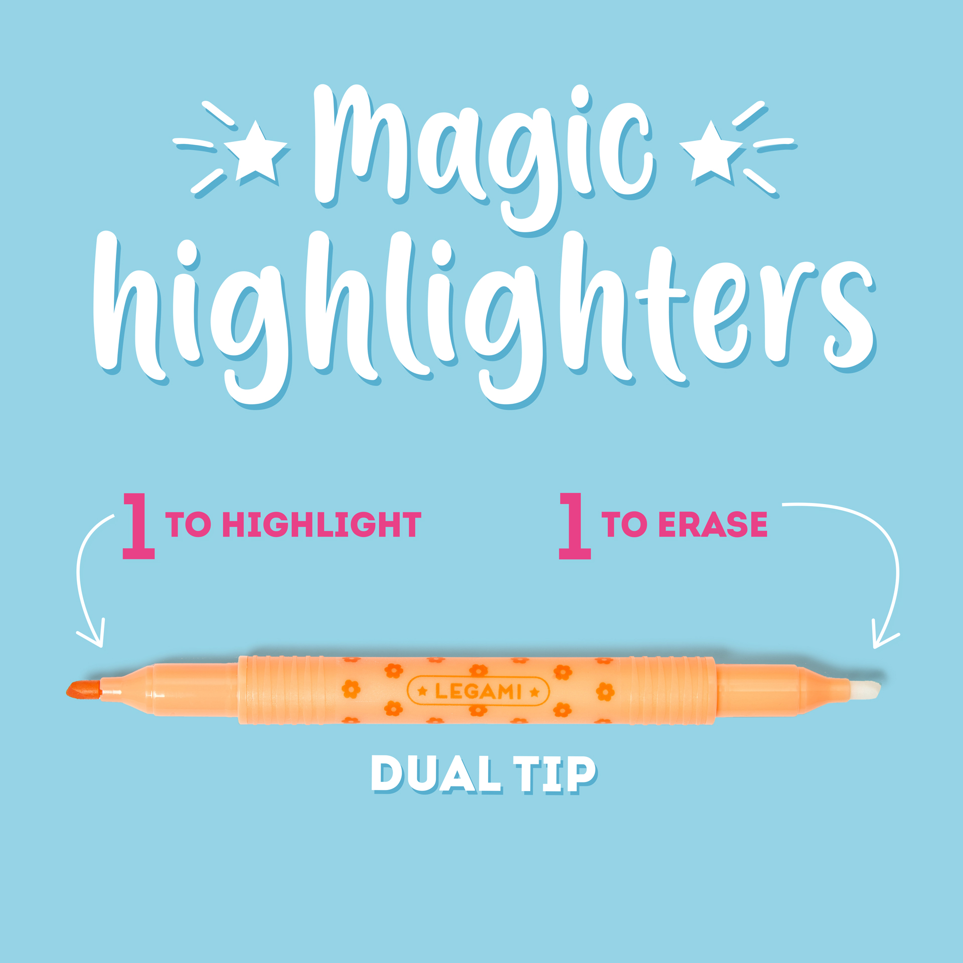 Legami 6er-Set aus löschbaren Textmarkern Magic Highlighters