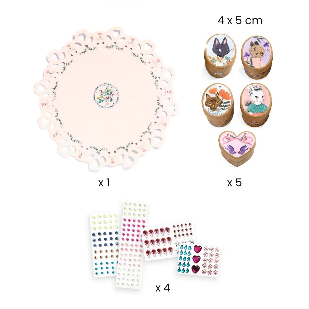 Djeco DIY 5 Mini-Schachteln Bastelset Djeco DIY 5 Mini-Schachteln Bastelset