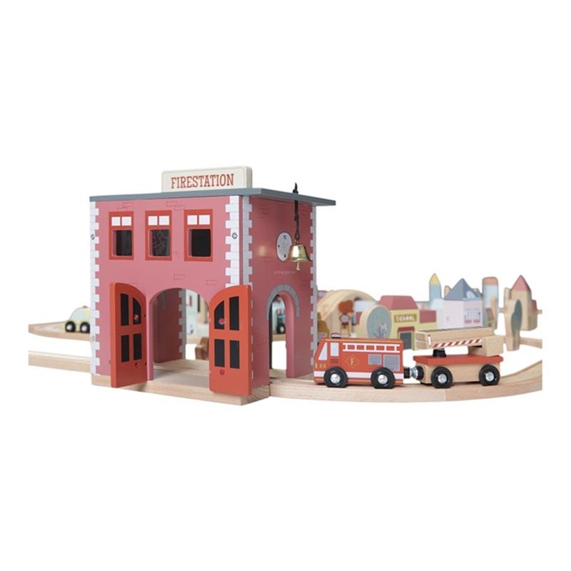Little Dutch Holzeisenbahn Erweiterung - Feuerwehrhaus Little Dutch Holzeisenbahn Erweiterung - Feuerwehrhaus