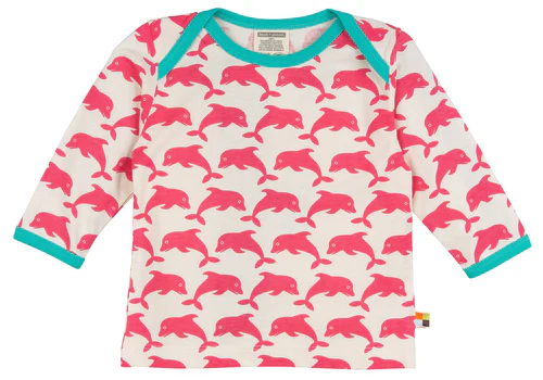 Loud + Proud Kinder Langarmshirt Delfin 2004 Coral 62/68