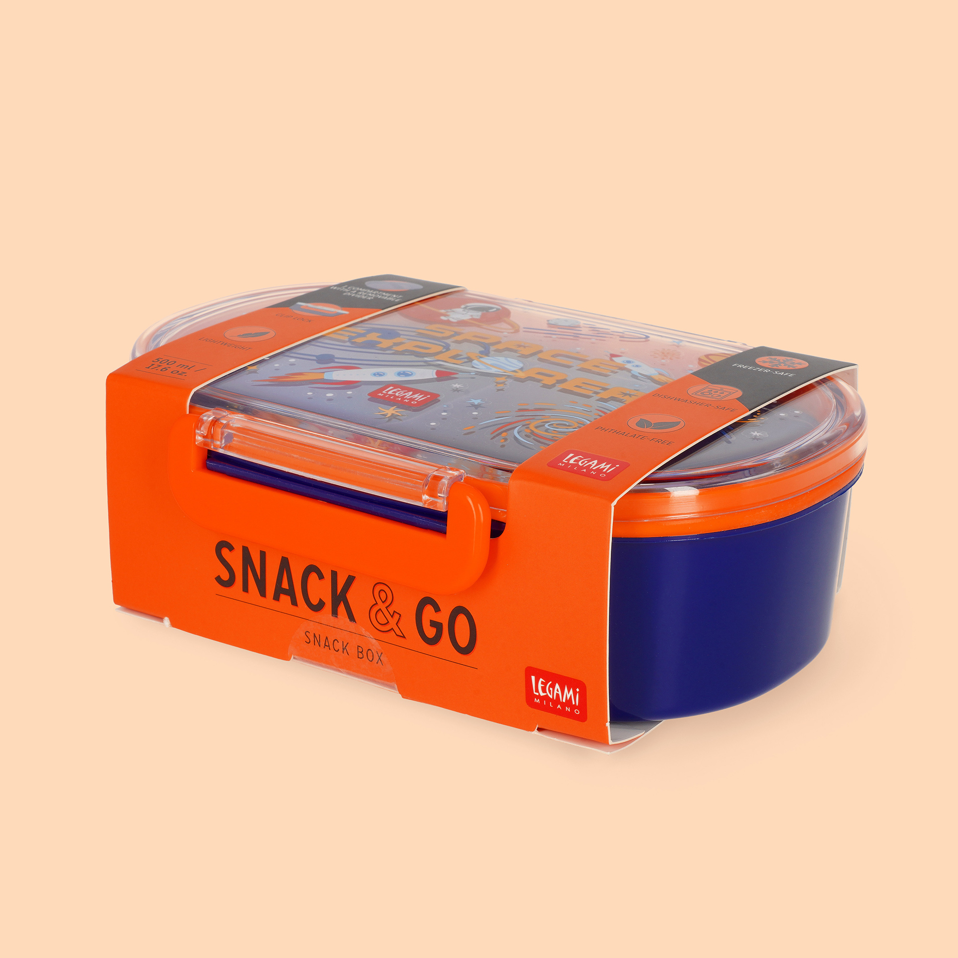 Legami Lunchbox Snackbox - Snack & Go - Space