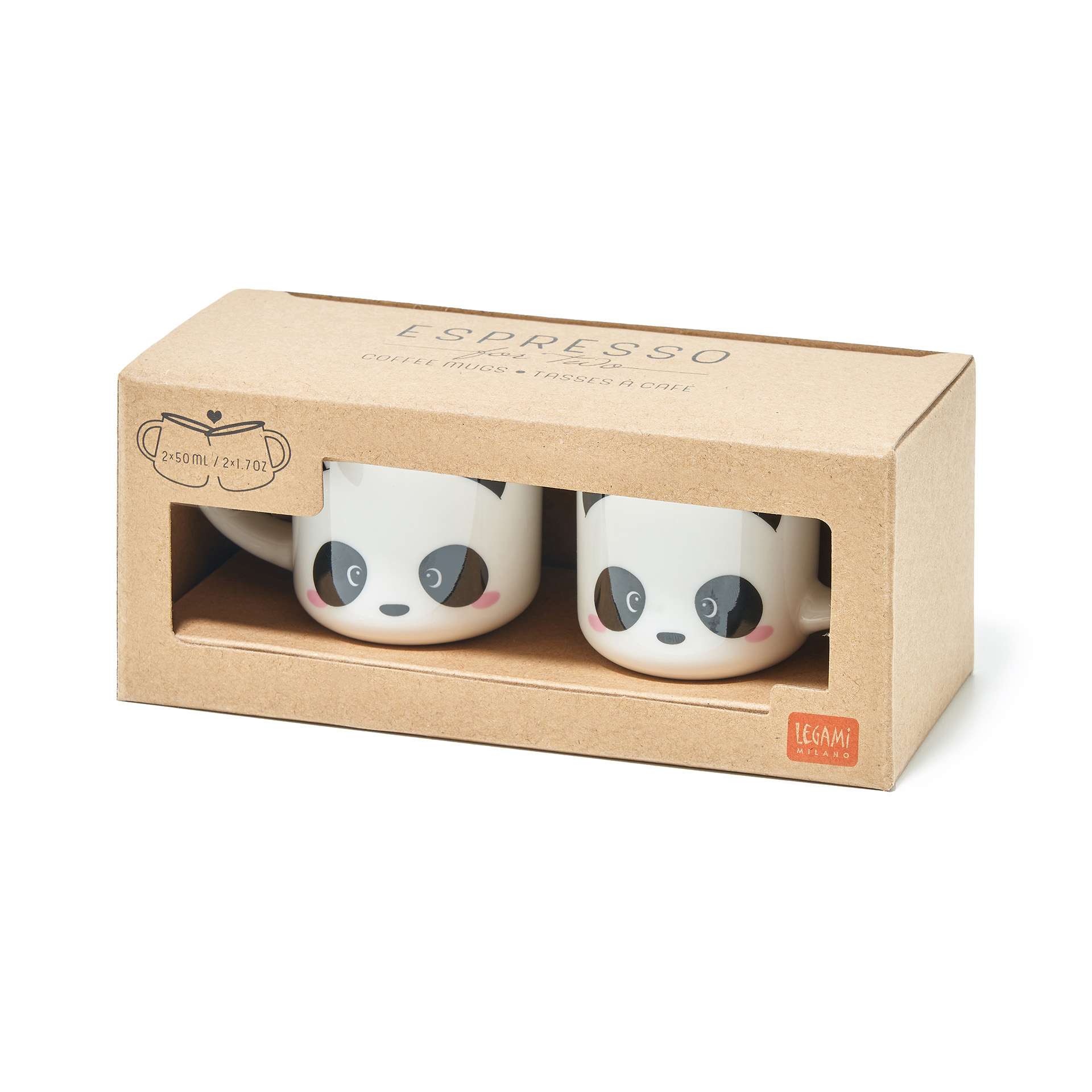 Legami 2 Espressotassen Espresso for two Panda