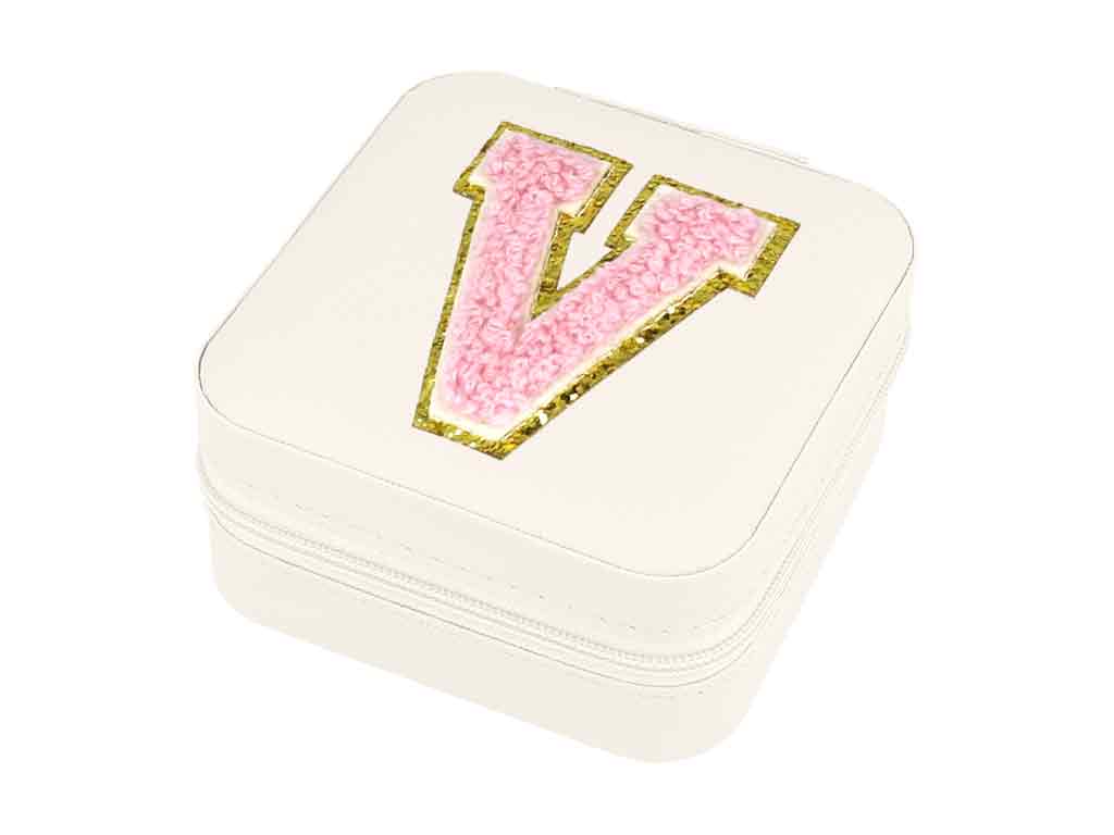 BB Klostermann Schmuckbox Buchstabe V Beige