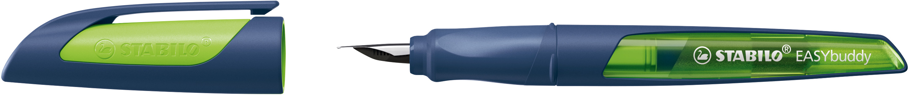 Stabilo Füllhalter Easy Buddy Stahlblau Limette L (Linkshänder)